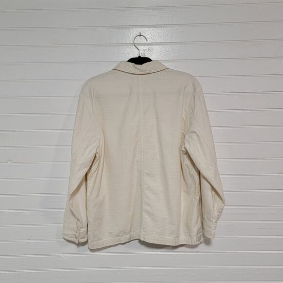 Madewell Size Medium Drakefield Shirt Jacket in Vintage Canvas Boho Pockets Top - Picture 4 of 10